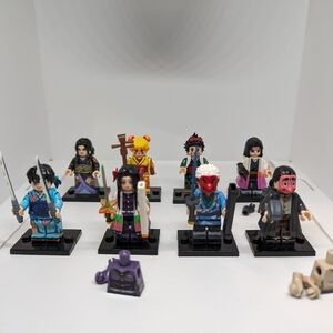 8 Minifigures- Demon Slayer Anime Building Block Toy Collectors Action Figures